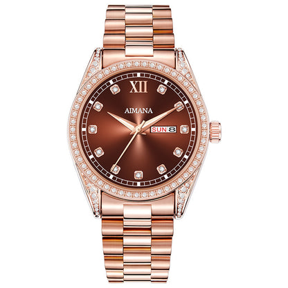 Log Series Diamond Disc Quartz Women's Watch