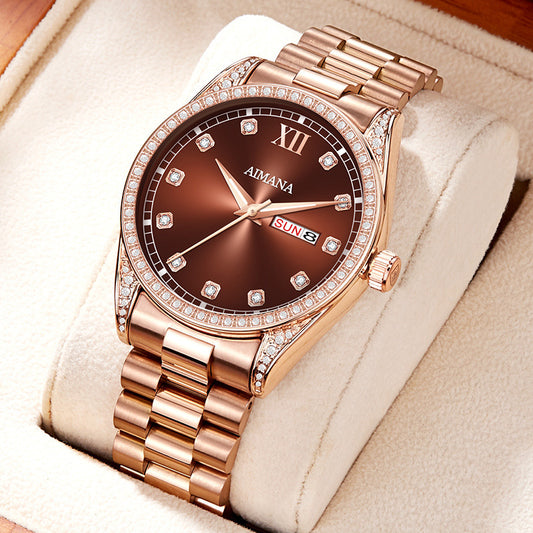 Log Series Diamond Disc Quartz Women's Watch