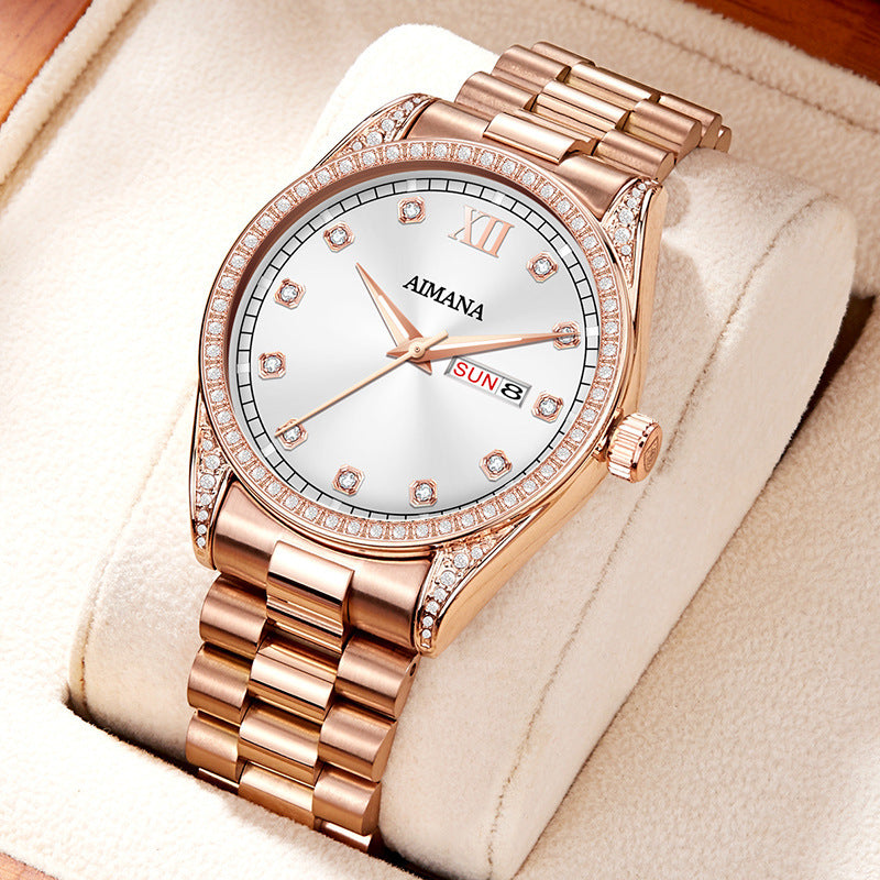 Log Series Diamond Disc Quartz Women's Watch